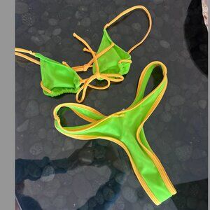 Green & Yellow Bikini (Top and Bottom)